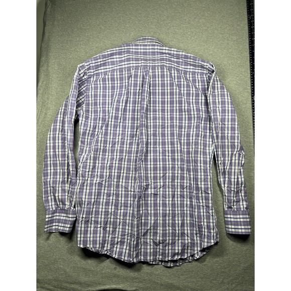 Peter Millar Button Up Mens Large Shirt Purple Long Sleeve - Picture 3 of 7